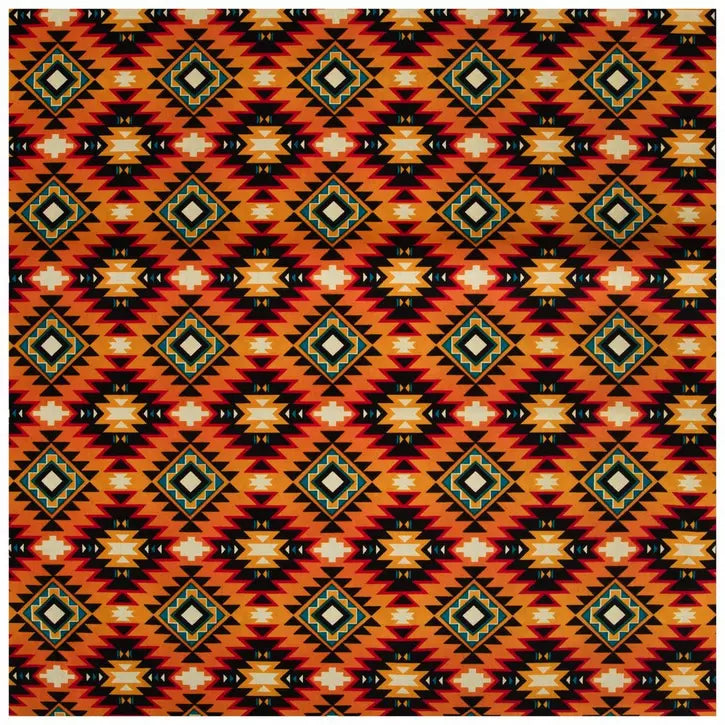 Bright Southwest Aztec - Choose Your Colored Fringe