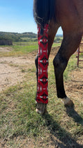 Red Canyon Aztec & Black Fringe Tail Bag