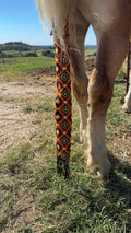 Bright Southwest Aztec & Black Fringe Tail Bag