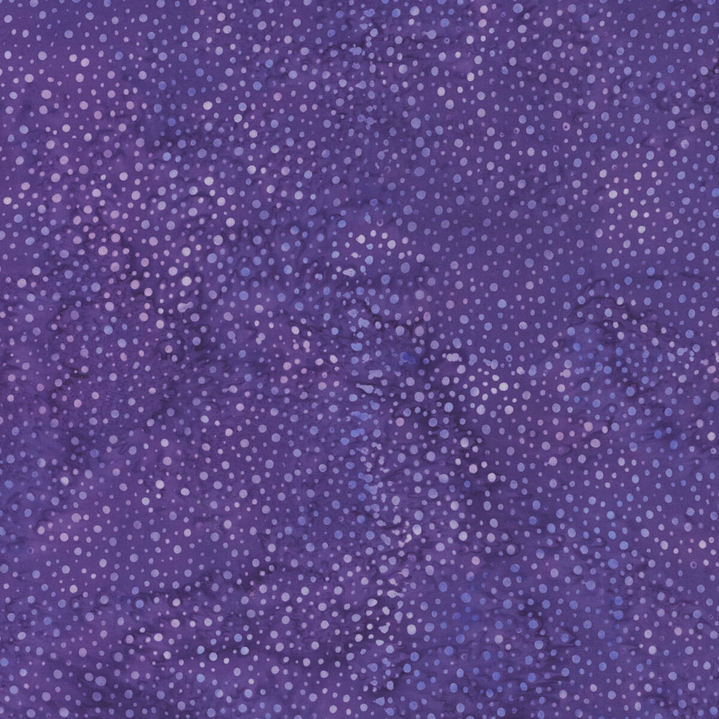 Purple Dot Batik - Choose Your Colored Fringe