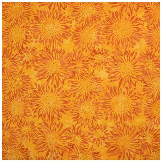 Sunflowers Batik - Choose Your Colored Fringe
